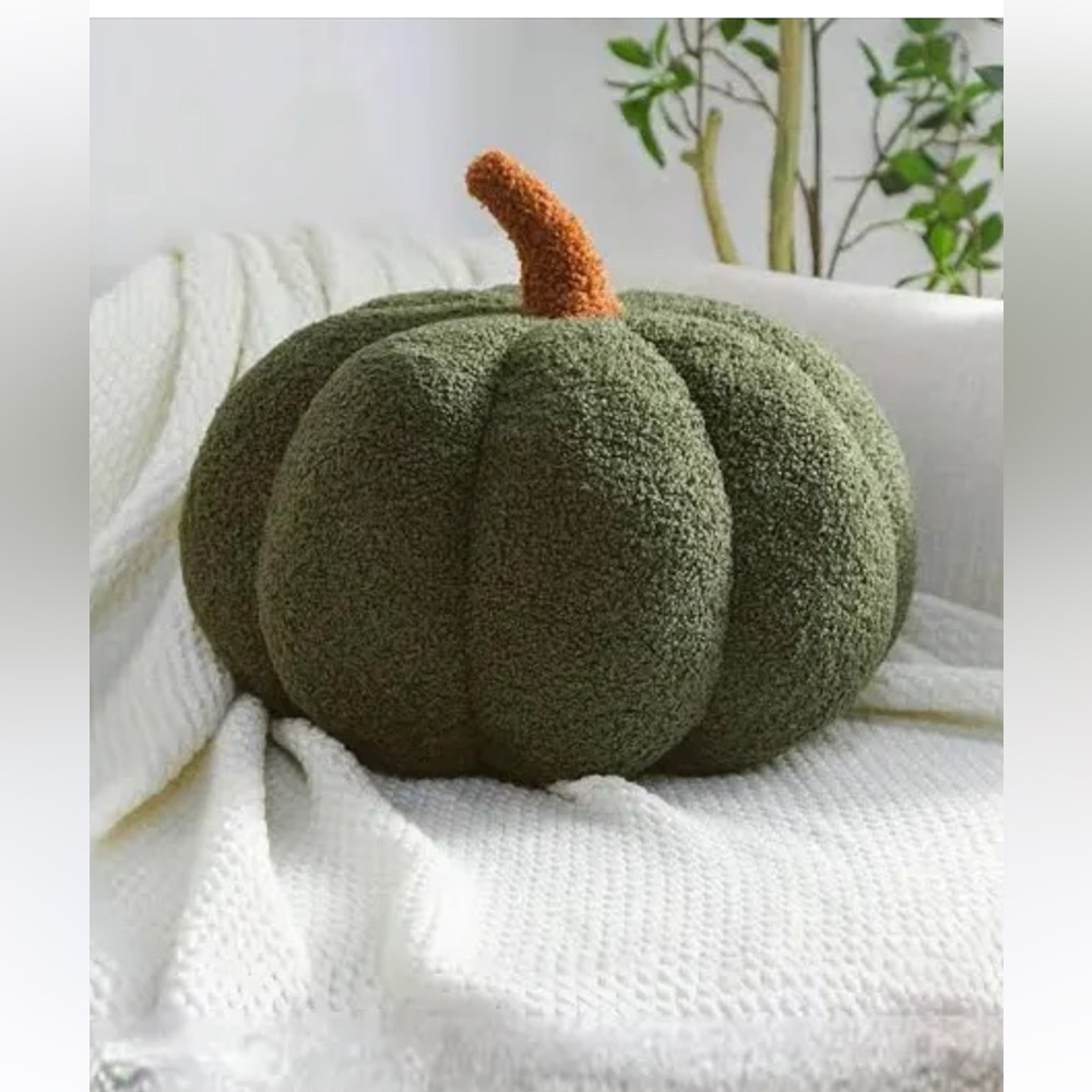 Green Pumpkin Plush Decor